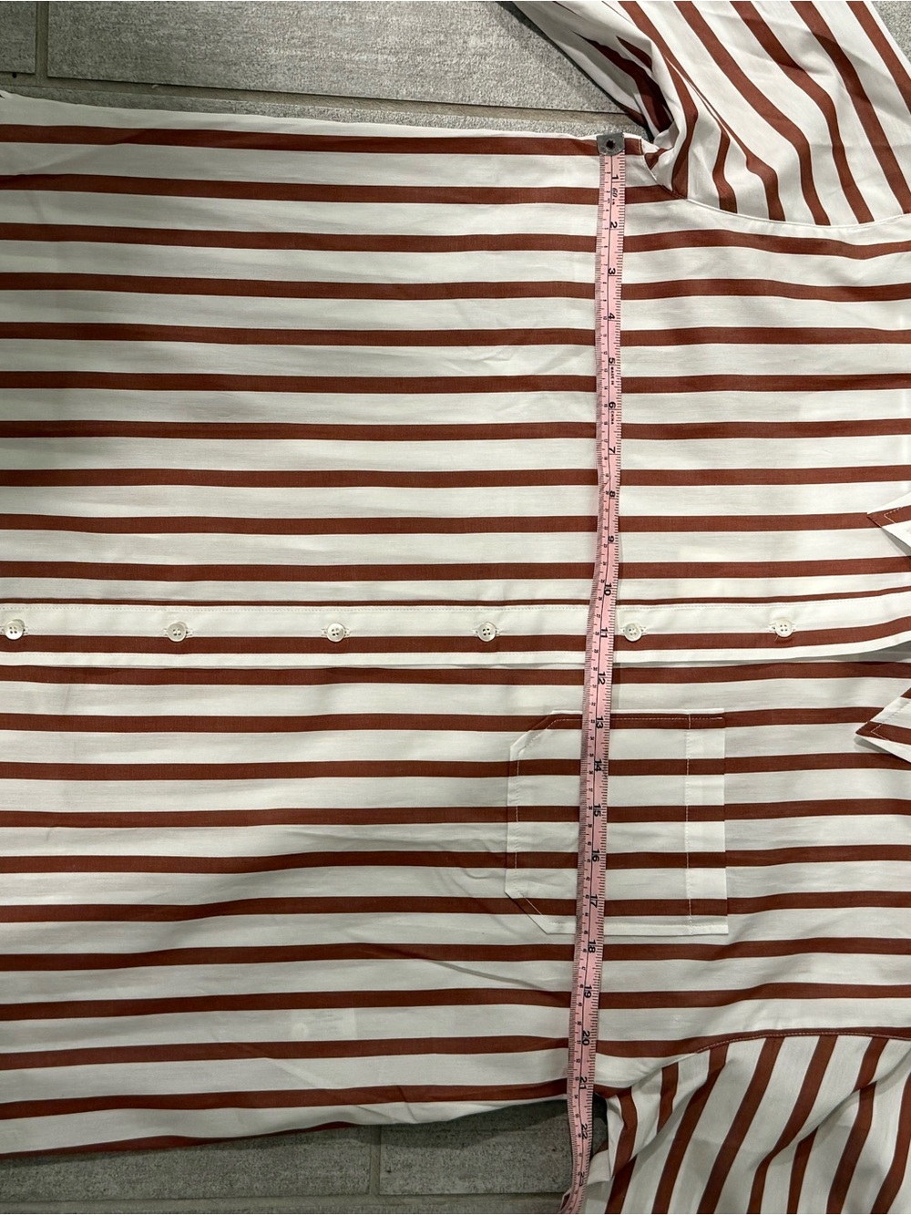 NWT Sézane Bilma Camel Stripes Button Down Shirt - Picture 7 of 11